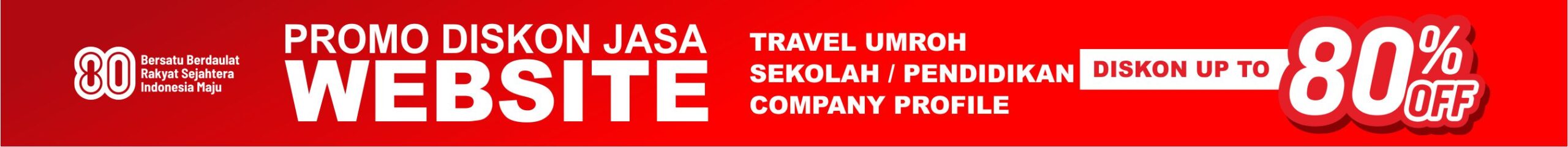 PROMO KEMERDEAAKAN BIKIN WEBSITE MURAH DISKON 80% DIM KREATIF