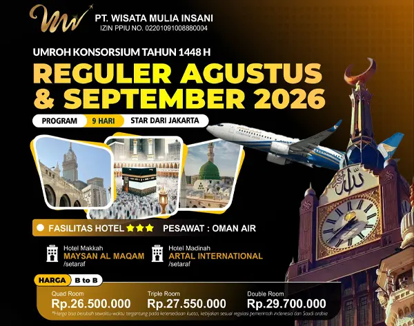 Daftar Harga Paket Umroh September 2026 Murah PT Wisata Mulia Insani